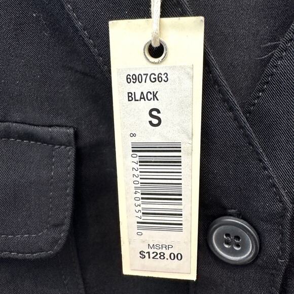 MAX STUDIO | Black Button Front Shirt Dress Minimalist NWT | Small - Picture 7 of 9